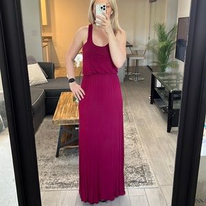 Lush Maxi Dress - wine red